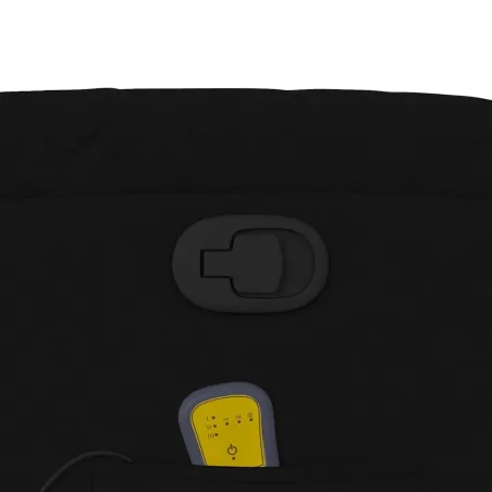 Fauteuil inclinable de massage noir tissu