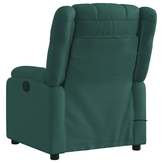 Fauteuil inclinable de massage vert foncé tissu