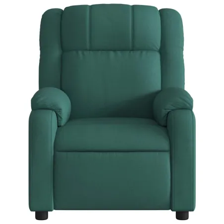 Fauteuil inclinable de massage vert foncé tissu