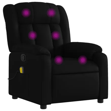 Fauteuil de massage inclinable noir similicuir 2