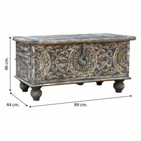 Coffre Alexandra House Living Bois de manguier 44 x 46 x 89 cm