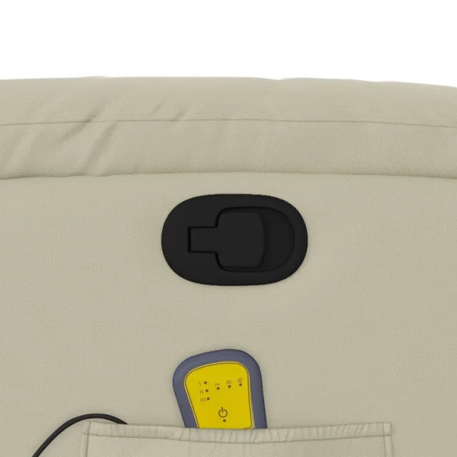 Fauteuil de massage inclinable crème similicuir