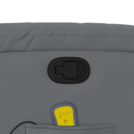 Fauteuil de massage inclinable gris similicuir