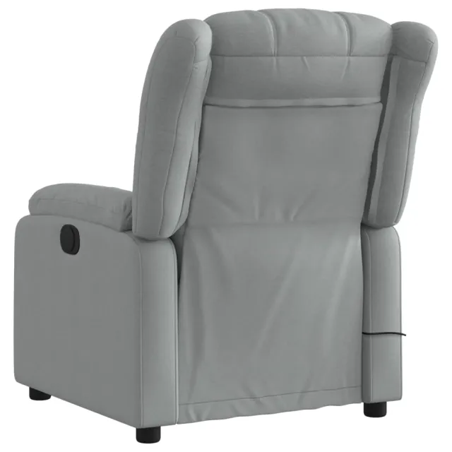 Fauteuil inclinable de massage gris clair tissu