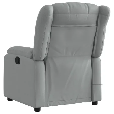 Fauteuil inclinable de massage gris clair tissu