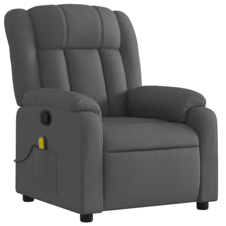 Fauteuil inclinable de massage gris foncé tissu
