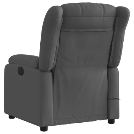 Fauteuil inclinable de massage gris foncé tissu