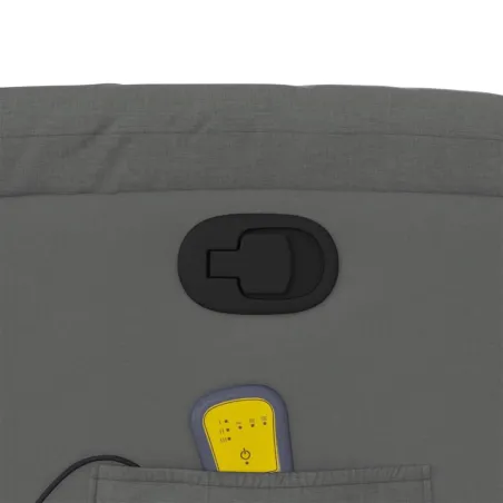 Fauteuil inclinable de massage gris foncé tissu
