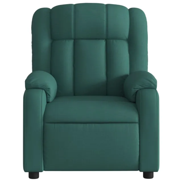Fauteuil inclinable de massage vert foncé tissu