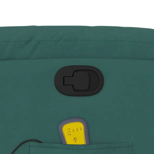 Fauteuil inclinable de massage vert foncé tissu