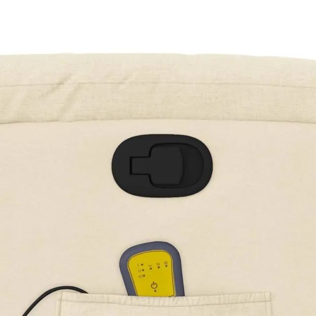 Fauteuil inclinable de massage crème tissu