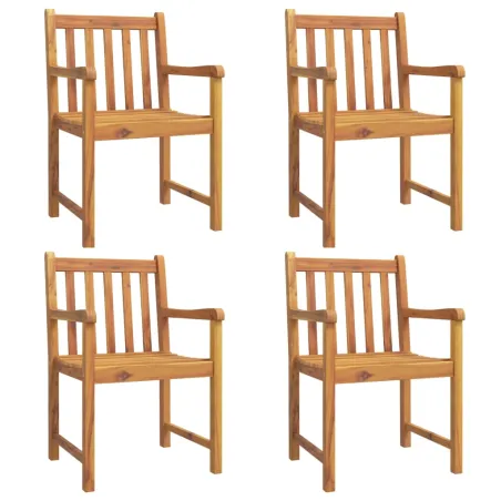 Chaises de jardin lot de 4 56x55,5x90 bois massif d'acacia