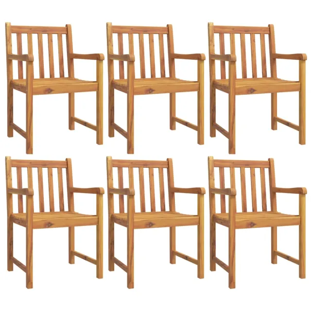 Ensemble à manger de jardin 7 pcs Bois d'acacia solide