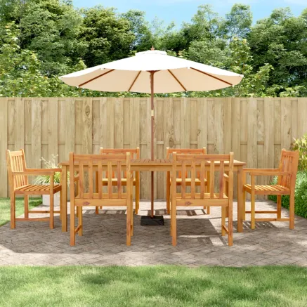 Ensemble à manger de jardin 7 pcs Bois d'acacia solide