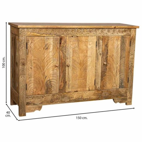 Buffet Alexandra House Living Bois de manguier 40 x 100 x 150 cm