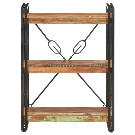 Bibliothèque à 3 niveaux 60x30x80cm Bois de récupération massif 2