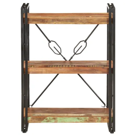 Bibliothèque à 3 niveaux 60x30x80cm Bois de récupération massif