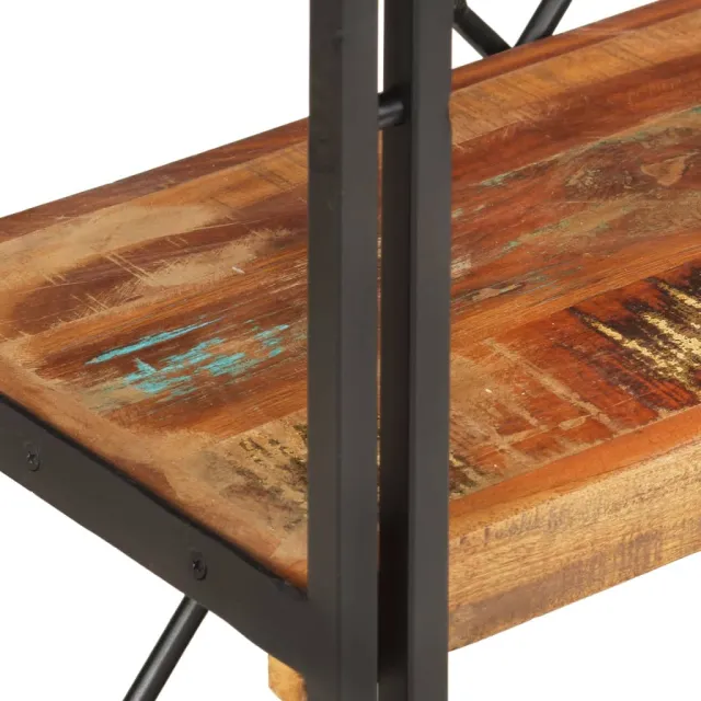 Bibliothèque à 3 niveaux 60x30x80cm Bois de récupération massif