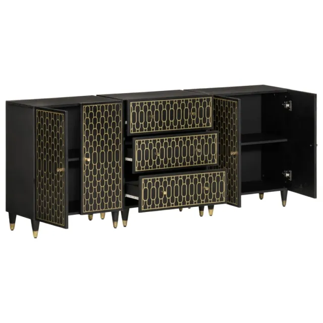 Armoires latérales 3 pcs 60x33x75 cm bois massif de manguier