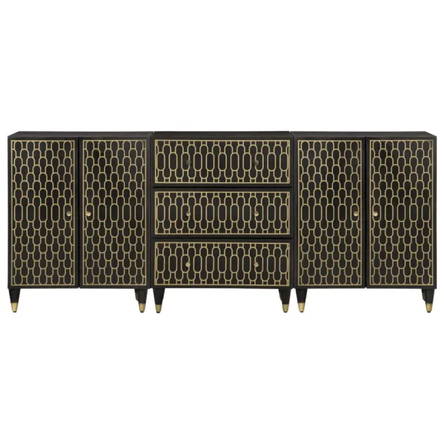 Armoires latérales 3 pcs 60x33x75 cm bois massif de manguier