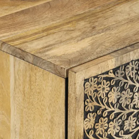 Ensemble de meubles de salle de bain 3 pcs bois manguier massif