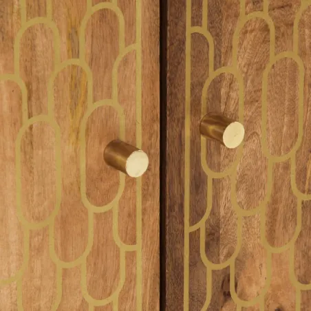 Ensemble de meubles salle de bain 2 pcs bois de manguier massif