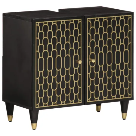 Ensemble de meubles salle de bain 2 pcs bois de manguier massif