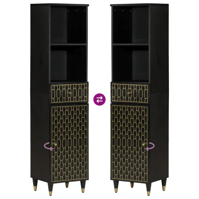 Ensemble de meubles de salle de bain 3 pcs bois manguier massif