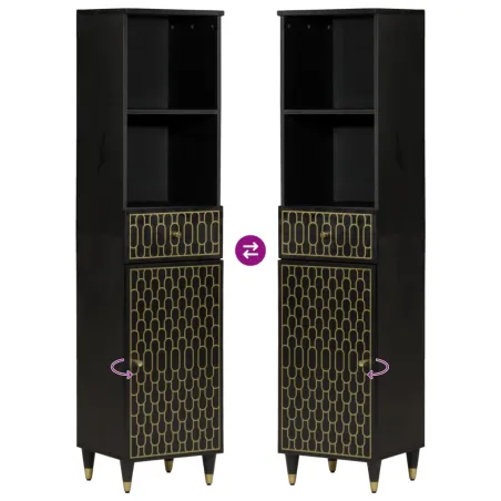 Ensemble de meubles de salle de bain 3 pcs bois manguier massif