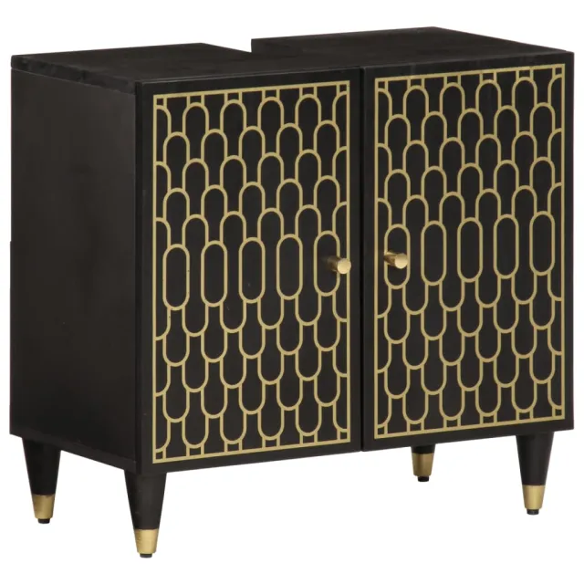 Ensemble de meubles de salle de bain 4 pcs bois manguier massif