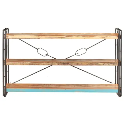 Bibliothèque 3 niveaux 140x30x80 cm Bois de récupération massif 2