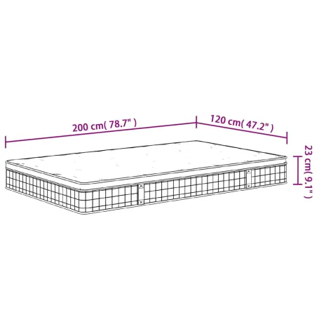 Matelas à ressorts bonnell moyen 120x200 cm
