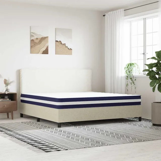 Matelas à ressorts ensachés dureté moyenne 200x200 cm