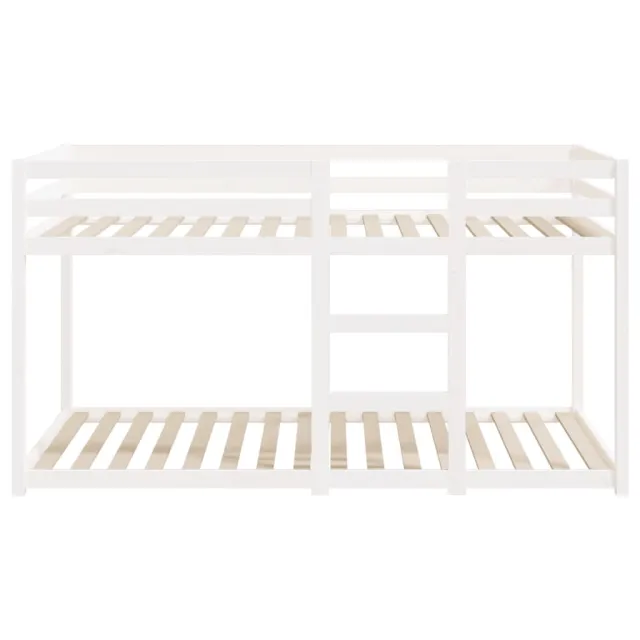 Lit superposé sans matelas blanc 90x200 cm bois de pin massif