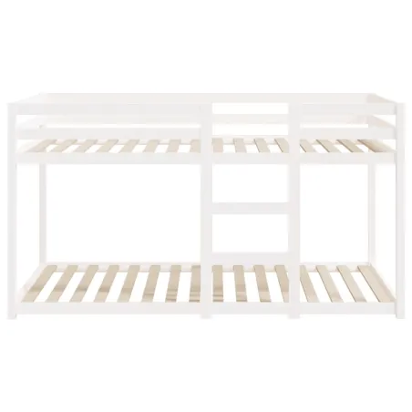 Lit superposé sans matelas blanc 90x200 cm bois de pin massif