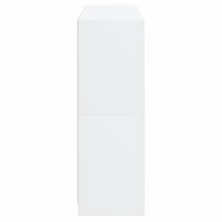 Bibliothèque avec portes blanc 136x37x109 cm bois d'ingénierie