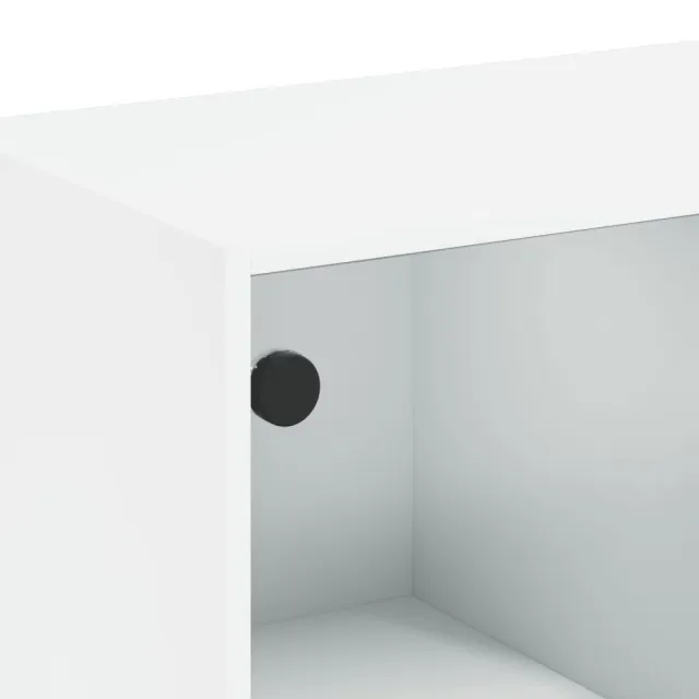 Bibliothèque avec portes blanc 136x37x142 cm bois d'ingénierie