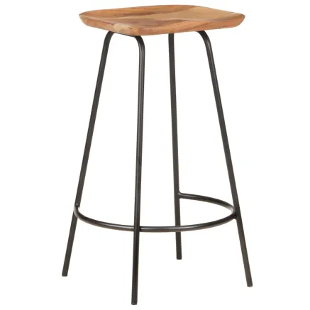 Tabourets de bar lot de 4 bois d'acacia solide 2