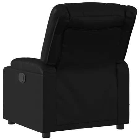 Fauteuil de massage inclinable électrique noir similicuir