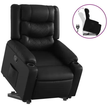 Fauteuil inclinable Noir Similicuir 2