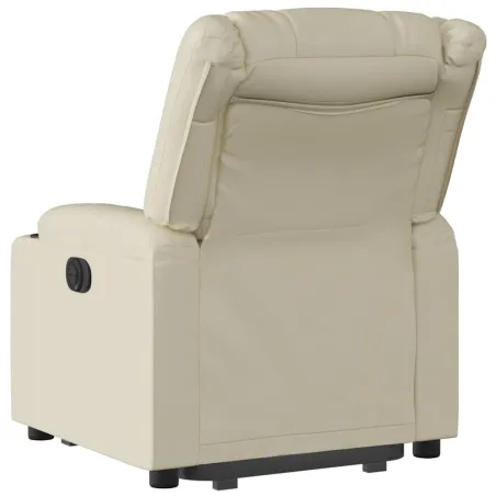 Fauteuil inclinable Crème Similicuir