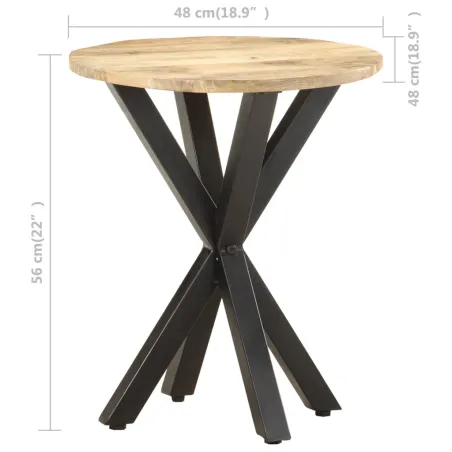 Table d'appoint 48x48x56 cm Bois de manguier massif