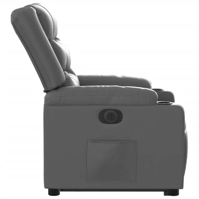 Fauteuil inclinable électrique gris similicuir