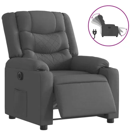 Fauteuil inclinable électrique Gris foncé Tissu 2