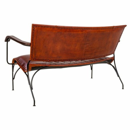 Banc Alexandra House Living Cuir Fer Bois de manguier 71 x 76 x 127 cm