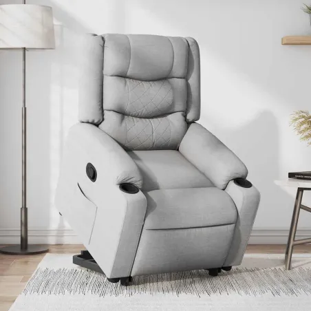 Fauteuil inclinable Gris clair Tissu