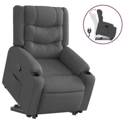 Fauteuil inclinable Gris foncé Tissu 2