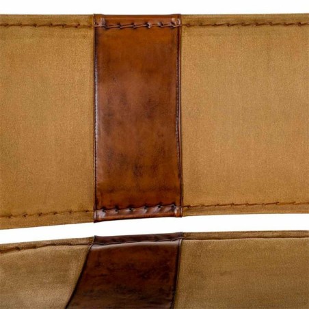 Panca Alexandra House Living Pelle Ferro Legno di mango 71 x 76 x 127