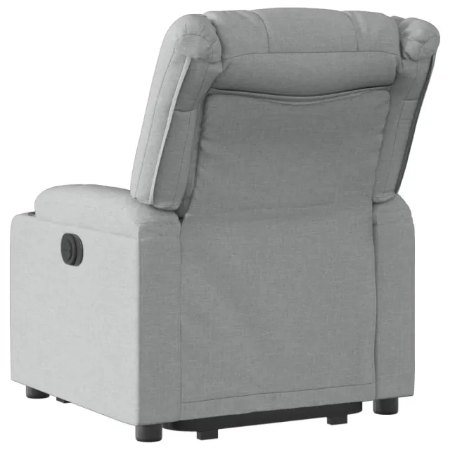 Fauteuil inclinable électrique gris clair tissu