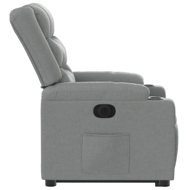 Fauteuil inclinable électrique gris clair tissu